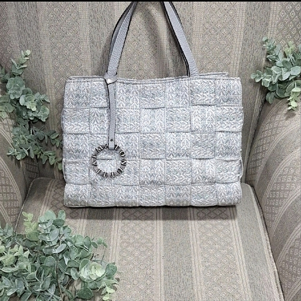 Alma Tonutti Woven Gray Tote